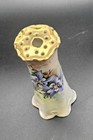 Handpainted Blue Columbine Porcelain Hatpin Holder Um Antique France Or Germany