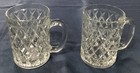 Set Of 2 Vintage Paul Sebastian Coffee Cup Mug Clear Crystal Glass