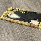 E  Smithson    daisy    Signed Black Cat Folk Art 3d Resin Wall Plaque Vtg Kitty