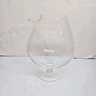 Vtg Footed Glass Cocktail Pitcher Carafe 8 -64oz  Pinched Spouts Mint