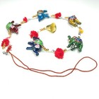 Ornament Elephant Colorful Strings Door Wall Hanging 5 Elephants Zenda Imports