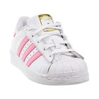 Adidas Superstar C Little Kids Shoes White-light Pink-golden Metallic By3718