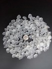 White Transparent Sea Beach Glass 20 Piece Lot Bulk 12-18mm Jewelry Use