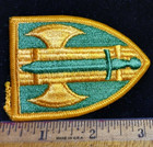 Vintage Military Green Gold Double Axes Patch 