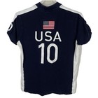 Vtg Polo Ralph Lauren Big Pony Polo Shirt Men s M Navy Custom Fit Usa Crest  10