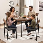 Round Dining Table Set 4 Kitchen Table   Chairs 4 Dining Room Circle Dinner