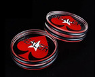 Large 3  Acrylic Texas Hold em Poker Dealer Button - Red Spade