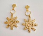 Lot Of 2 Chanel Beauty 2024 Christmas Vip Gift Gold Snowflake Logo Charm Pendant
