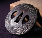 Japan Antique Edo Era Signed By Yoshitsugu By Jakushi Tsuba Hizen Nagasaki