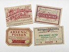 Set Of 13 Poison Vintage Look Apothecary Labels Halloween primitive Tea-stained