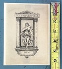 James D  Smillie Ex Libris  Century Association Etching 1900 Book Plate