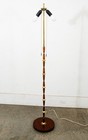 Mid Century Modern Danish Solid Teak Floor Lamp Stacked Brass Mcm Denmark