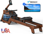 Merach R14 Solid Wood Water Rowing Machine Workout Exercise Fitness Bluetooth