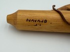 Vintage Wooden Navajo Flute Eagle Leather Hand Carved