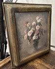 Flower Vase Vintage Antique Art Print In Reclaimed Vintage Frame 12x10   