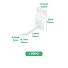 30pcs 2 Inch White Slatwall Panel Hooks  Heavy Duty Slat Wall Hanging Display   