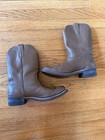 Walker Brown Leather Western Cowboy Boots Men   s Size 8 D Made In Usa