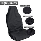Single Waterproof Auto Car Seat Cover Anti Slip Front Seat Cover Protector Black