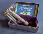 Gillette Aristocrat Open Comb Safety Razor Case Parts Repair England 400621