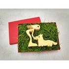 Handmade Carved Wooden Corgi   Friend Figurine Unique Gift Home Decor