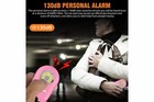 Police Personal Security Alarm Led Flashlight Keychain Emergency Siren Pink
