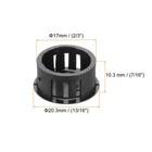 64pcs 17mm 2 3   Black Nylon Plastic Round Locking Hole Plugs Insert End Caps