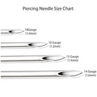 Curved Body Piercing Needles 14g 15g 16g 18g Surgical Steel Disposable For Ear 
