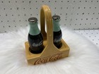 Coca-cola Coke Salt   Pepper Shakers Bottle Carrier Ceramic Yellow Kitchen Set