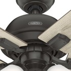 Hunter Fan 44 In Noble Bronze Indoor Ceiling Fan W Light And Pull Chain Indoor B
