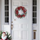 Artificial Christmas Wreath 22inch Christmas Wreaths For Front Door Xmas Red    