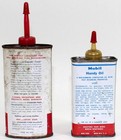 Vintage Mobil Pegasus Handy Oil   Standard Finol Household Oil Cans   Lot Of 2