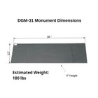 Black Granite Double Grass Cemetery Marker Stone Dgm-31