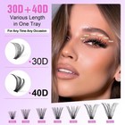 Diy Fluffy Volume Lash Kit 280 Clusters 30d 40d 9-16mm Bond Seal Tweezer