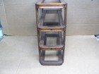 Antique Singer Treadle Sewing Machine Cabinet Table Wood  3 Drawer Frame Stack