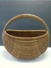 Vintage Fine Woven Wicker Gondola Style Hand Basket Exceptional Quality Antique