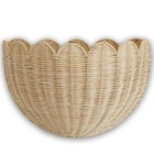  Scalloped Wicker Wall Basket - The Original - Hand Woven Basket - Natural
