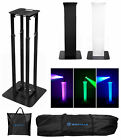 2  Rockville Rtp32b Totem Moving Head Light Stands black white Scrims facade