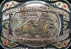 Leading Trainer Retama Park Leon Bard Horse Racing Trophy Belt Buckle
