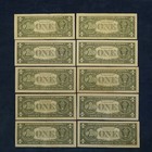 Lot Of 10  1 Federal Reserve Star Notes - Free Shipping Usa