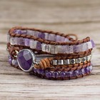 Amethyst Serenity Bracelet Natural Crystal Stress Relief Sleep Healing Chakra