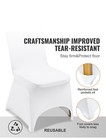 Vevor Stretch Spandex Wedding Party Arched Front Chair Covers  White  50pcs 