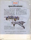 Vintage Dmi - Colter Champ Tillage Chisel Plow Tools Brochure