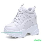 Women s High Heels Platform Casual Sport Hidden Wedge Ankle Boots Lace Up Shoes