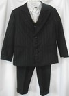 Boys 4-5  4 Piece  Black Sport Coat  Black Dress Pants  White Shirt  Sweater Ves