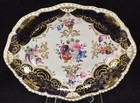 Antique H r Daniel English Porcelain Gilt Cobalt Blue 9 Pc Regency Dessert Set