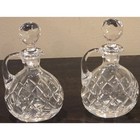 Vintage Oil Vinegar Cruet Set Diamond Cut