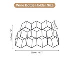 Countertop Wine Rack  9 Bottle Freestanding Metal Small Wine Rack  Black