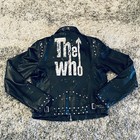 The Who Wilson s Leather Rocks Women s Large Black Studded Biker Leather Jacket
