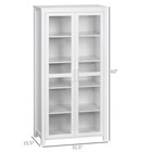 Modern Kitchen Pantry  5-tier Storage Cabinet W  Adjustable Shelves  White