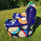 Vintage 1998 South Park Inflatable Chair Blue Comedy Central Characters 90s
